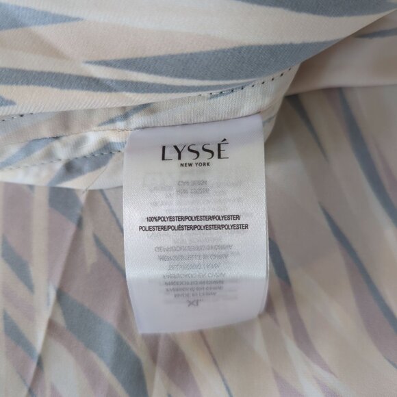 Lysse New‎ York Womens Tunic XL Abstract Print wht grss beige tan Lightweight - Picture 7 of 16